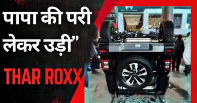 Mahindra Thar Showroom Accident